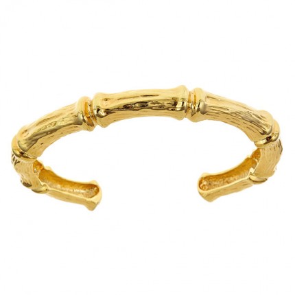 Slim Bamboo 18 kt Gold Plated Cuff | Palm Beach and Company